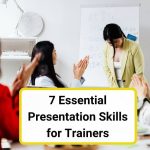 Trainer giving a presentation while participants applaud during a workplace training session
