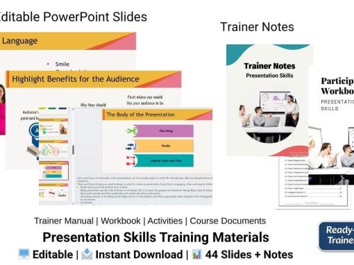 Editable presentation skills training materials for trainers