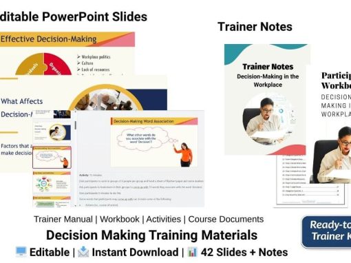 Decision-making training materials for workplace and leadership workshops