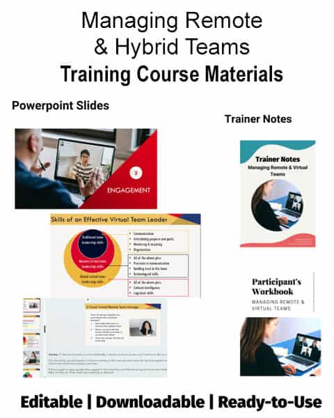 Managing remote and virtual teams training course materials preview